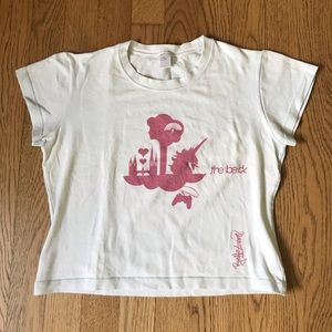 Vintage skater/artist Ryan McGinness light blue crop top size M